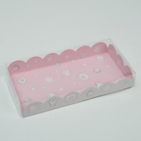 Cookie box, confectionery packaging with PVC lid, “pleasant moments”, 21 x 10.5 x 3 cm-2