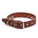 Leather collar "strict spike", 70 x 3.5 cm, Osh 45-60 cm, brown