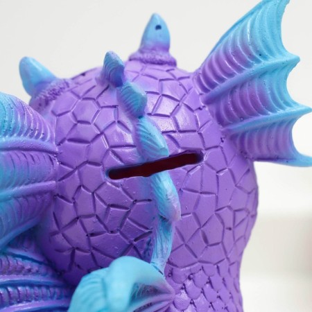 Piggy bank "Drakosh" Violet, 15.5x13x16cm-4