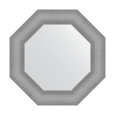 Mirror in the baguette frame, silver chain mail 88 mm, 57x57 cm