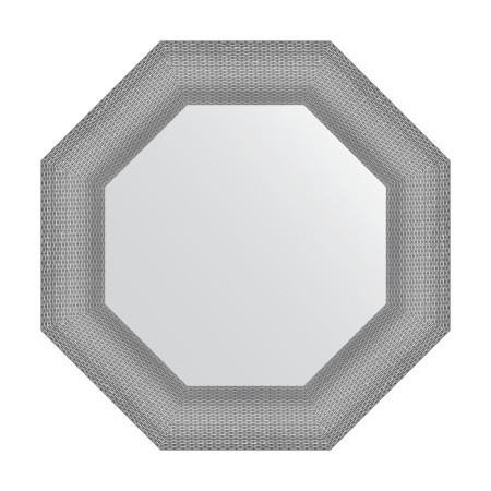 Mirror in the baguette frame, silver chain mail 88 mm, 57x57 cm
