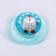 Orthodontic dummy nipple, silicone, from 3 months., "Penguin", blue color