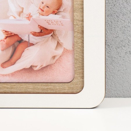Photo frame LHDF "Love" 33x33 in 4 photos 10x15 cm, col. White oak (plastic screen)-1