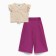 Kit for girls, beige/purple color, height 128 cm