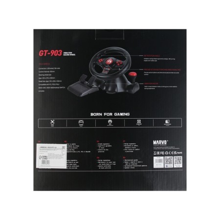 Steering wheel Marvo GT-903, support PS4/PS3/Xbox/Android/PC, cable 2 m-8