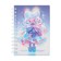 Notebook Gift Book on the comb 80l, line, color block, cover. 3D anime (17.7x13.7cm) 10539