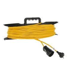 An extension cord on the frame 