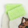 Women's woolen socks "cat", white color, size 25