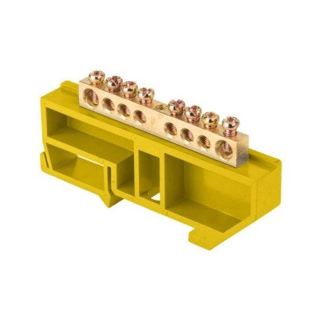 Shine zero EKF SN0-63-08-DZ on a DIN-rack, yellow