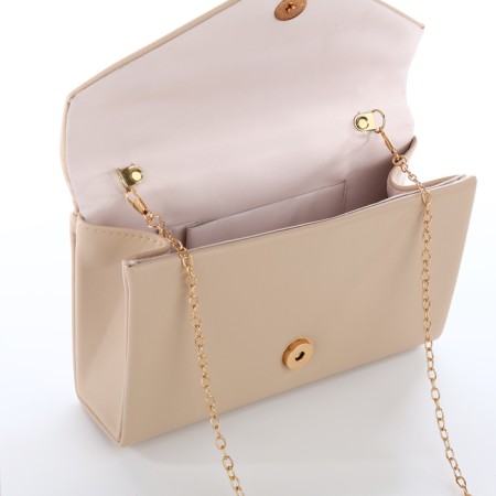 Female bag on a magnet, beige color-4