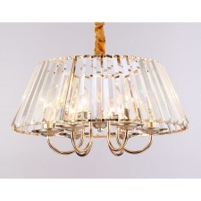 Люстра подвесная с хрусталём Ambrella light, Traditional, TR5039, E14, цвет золото