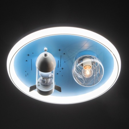 Lamp "Rocket in space" LED 48W E27 White-blue 47x47x15 cm Bayerlux-3