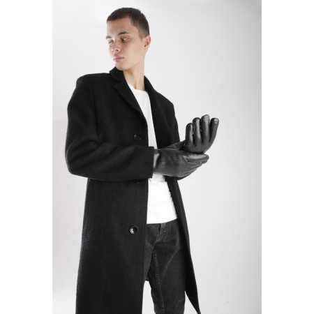 Male gloves, size 14, with insulation, black color-1