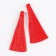 Decorative “brush” suspension, set 2 pcs., L brush 6.5 cm, red color