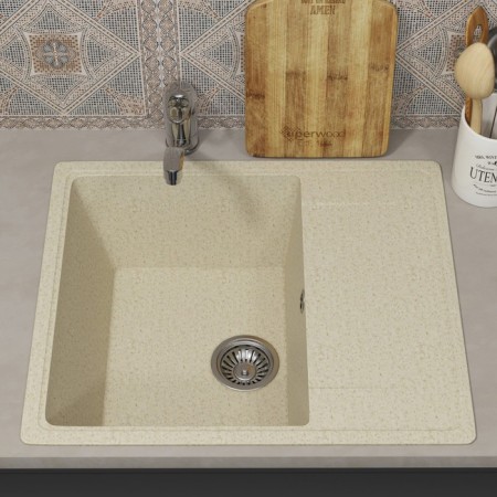 Kitchen car wash Uperwood Econ UPD-201, 002, rectangular, color 002 beige matte 103024-1