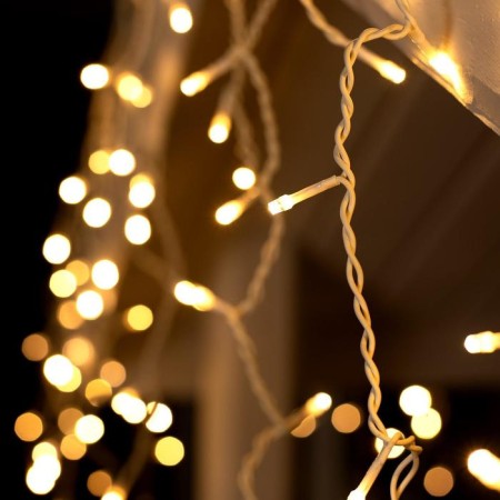 Garland "fringe" 4 × 0.6 m, IP44, white thread, 180 LED, warm white glow, 8 modes, 220 V-2