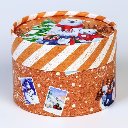 Box for Makarun tube without a window "Bear", 12 x 8 cm-2
