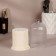 Organizer for cotton sticks, with a lid, d = 7.4 × 11.6 cm, milk/transparent color