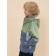 Windbreaker for boys, height 122 cm, green color