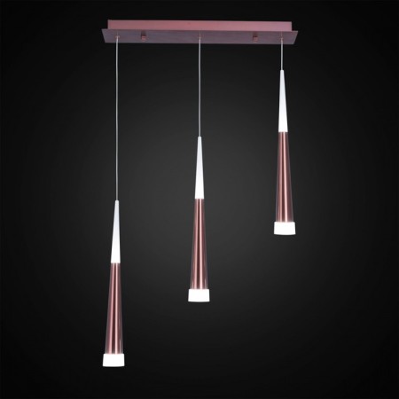 Suspended Citilux “Vegas” CL227033, 55x9x50 cm, 3x7W, LED, brown color-3