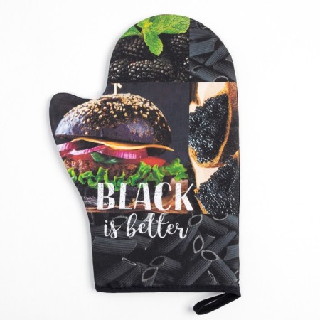 Black Black 20x27cm Etel Mittens, 100% Cotton, Vatin 250g/M2-1