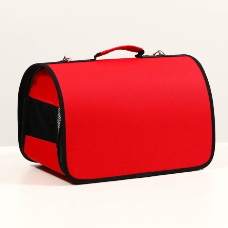 Bag - Animal carrying, 2 entrances, 40 x 25 x 28 cm, red-1