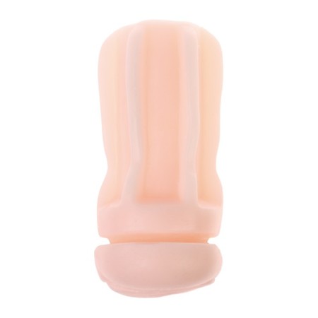 Big-Mens Cup Yoni masturbator, in a hard case, realist, vagina, orange-1