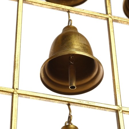 Decor wall metal "bells" 15 bells gold 97x50.5x10 cm-5