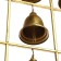 Decor wall metal "bells" 15 bells gold 97x50.5x10 cm