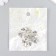 Decor for creativity Metal "Flower with leaves" silver 1.2x2 cm