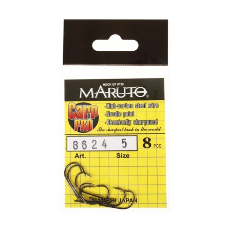 Carp hooks Maruto 8624, BN color, No. 5 Carp Pro, 8 pcs.