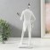 Polystone souvenir "Musician with guitar" White with silver 27.5x7.5x12.5 cm