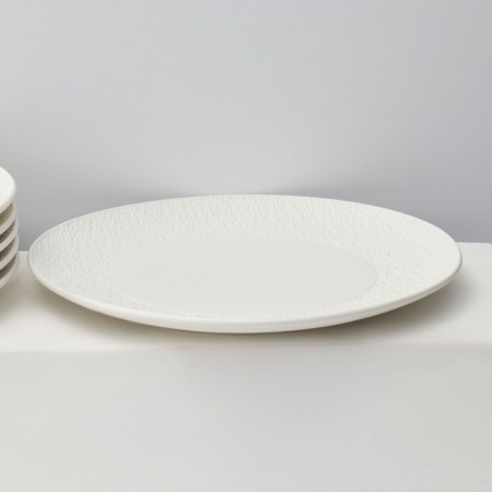 A set of plates of dining porcelain Magistro Lofty, 6 objects: D = 26.7 cm, white color-2
