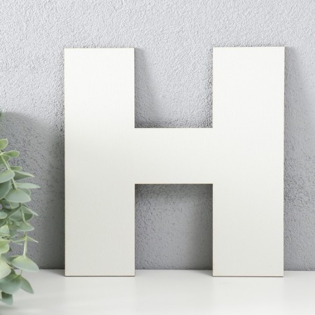 Panel letter "H" 19x20 cm, white