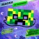 Carnival set "Cube-Mir" raincoat and mask, green