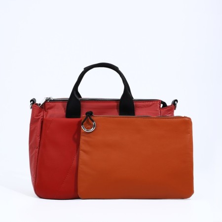 Bag-tout on zipper, red color-2