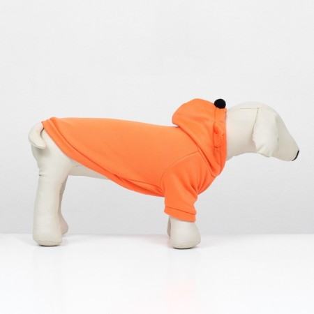 Sweater with a hood "fox", size S (DS 21, Osh 24, og 30 cm), orange-2