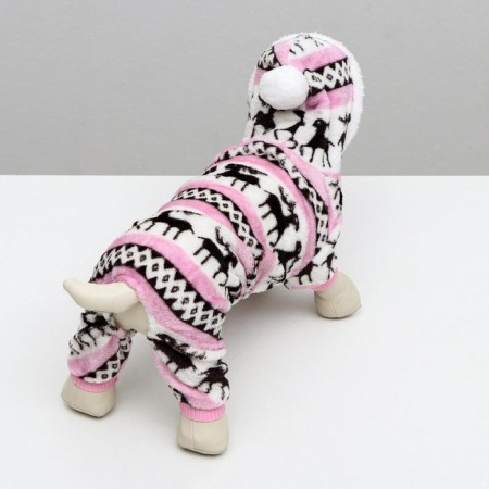 Kombinson "Deer" with a hood, size L (DS 35 cm, og 45 cm, Osh 35 cm), pink-3