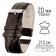 Watch strap, male, 20mm, harness 90mm, larynx 125 mm, genuine leather, elongated