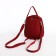 Women's backpack of artificial leather with lightning, 1 pocket, red color