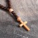 Wooden rosary, with a cross, 27 cm, mix