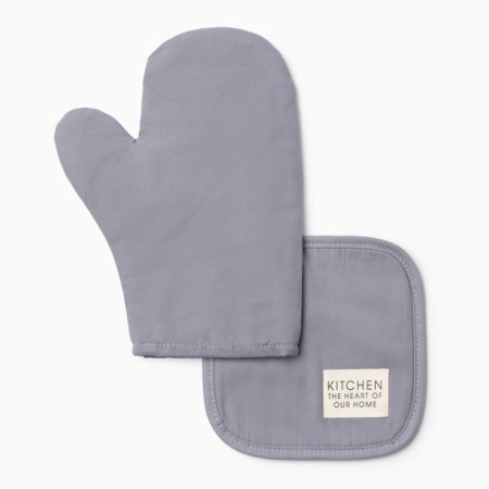 Kitchen kitchen kit, blue, mittens-seging 18x29 cm, 19x19 cm tack