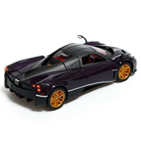 Metal machine, 1:24, inertial, doors, hood, trunk, purple color open-2