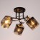 Chandelier 10101/3 3x60W E27, black/amber, 50x50x28 cm