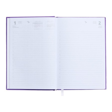 Dated diary 2024, A5, 176 sheets, Attomex.even, Bumvinyl cover, Lasse, Block 70 g/m2, lilac-8