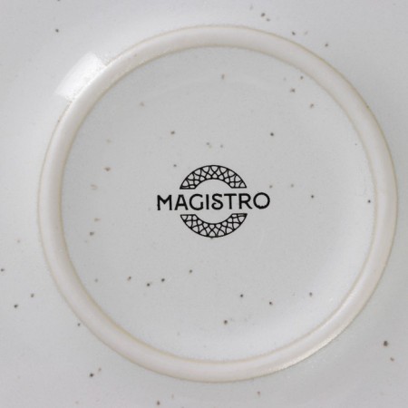Porcelain dining plate Magistro Urban, D = 22 cm, white color in specking-4