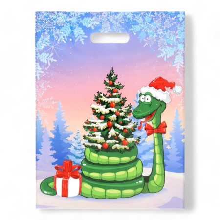 Package "New Year's Point", polyethylene with a cut pen, 40 x 31 cm, 30 μm
