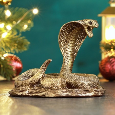 Figure "Snake of Cobra" bronze, 9x12cm-1