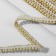 Decorative braid “Chanel”, 8 mm, 10 ± 1 m, white/gold color