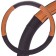 Leather braid, l black Skyway, with orange inserts, s01102368